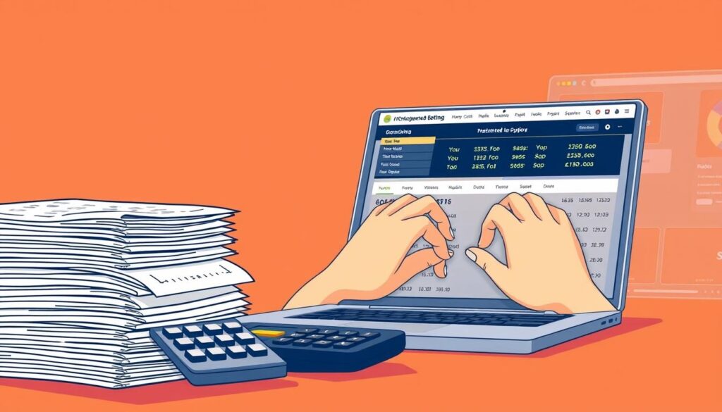 A brightly lit, clean-lined illustration depicting the core principles of matched betting. In the foreground, a stack of betting slips and a calculator symbolize the mathematical precision required. In the middle ground, a pair of hands skillfully placing bets on a laptop screen, showcasing the strategic analysis. In the background, a stylized representation of bookmakers' websites and odds data, conveying the technological savvy needed. The overall mood is one of focused determination, with a sense of order and control over the process. Crisp, high-contrast rendering with a minimalist aesthetic to emphasize the systematic nature of matched betting.
